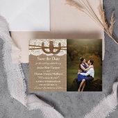 Save The Date La collection Rustic Horseshoe Mariage Photo