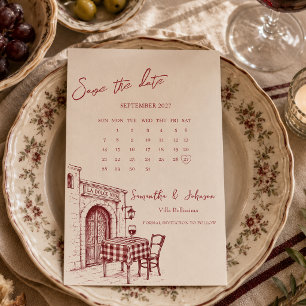 Save The Date La dolce vita esquisse italienne