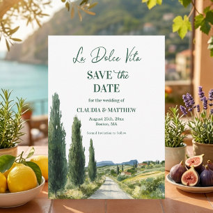 Save The Date La Dolce Vita Vue Italienne Élégant Mariage