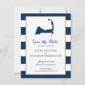 Save The Date La Marine Stripes Harwich Wequassett Cape Cod | MA (Devant)
