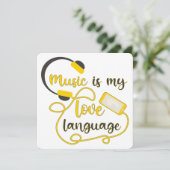 Save The Date La musique est ma langue d'amour phrase romantique (Debout devant)