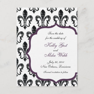 Save The Date La Nouvelle-Orléans Sauvez la Date - Violet
