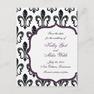 Save The Date La Nouvelle-Orléans Sauvez la Date - Violet