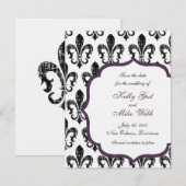 Save The Date La Nouvelle-Orléans Sauvez la Date - Violet (Devant / Derrière)