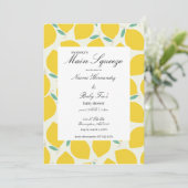 Save The Date La Prune de Maman Fête de Bébé Citron Citrus (Debout devant)