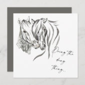 Save The Date La Russie fait l'équitation Dang Thing (Devant / Derrière)