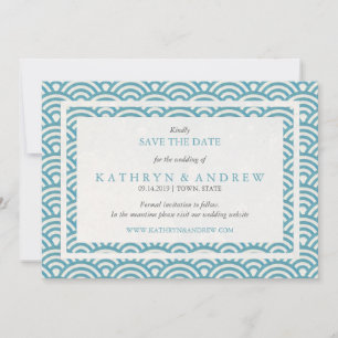 Save The Date La Seigaiha Japonaise Sauver La Date Sans Photo