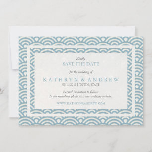 Save The Date La Seigaiha Japonaise Sauver La Date Sans Photo