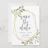 Save The Date La verdure naturelle | Aquarelle Botanique (Devant)