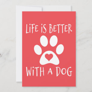 Save The Date La vie est meilleure avec un chien - Amoureux des