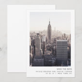 Save The Date La ville de New York, réservez la date (Devant / Derrière)