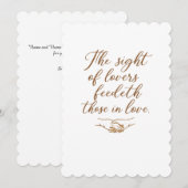 Save The Date La Vue des amants (Devant / Derrière)