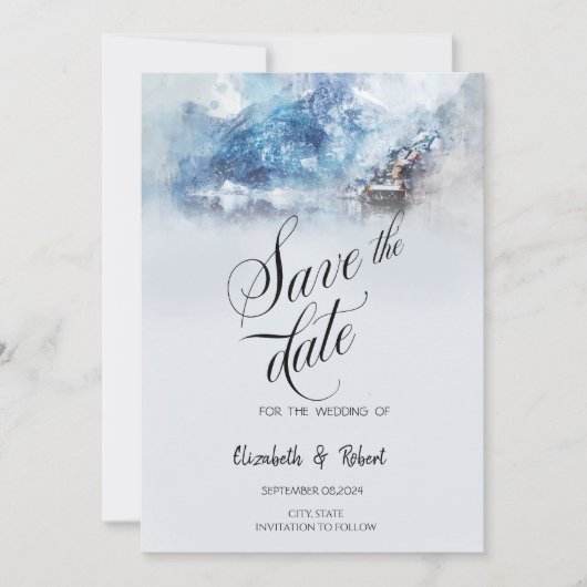 Save The Date Lac de Winter Mountain (Devant)