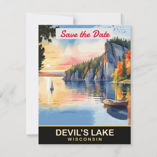 Save The Date Lac du Diable, Wisconsin,  (Devant)