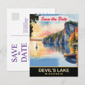 Save The Date Lac du Diable, Wisconsin,  (Devant / Derrière)