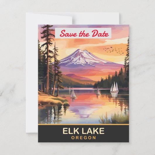 Save The Date Lac Elk, Oregon,  (Devant)