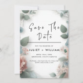 Save The Date Lace Tulle Pastel Dusty Mariage bleu (Devant)