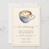 Save The Date L'amour brasse du café (Devant)