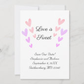 Save The Date L'amour du coeur rose personnalisé est un Mariage  (Devant)