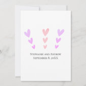 Save The Date L'amour du coeur rose personnalisé est un Mariage  (Dos)