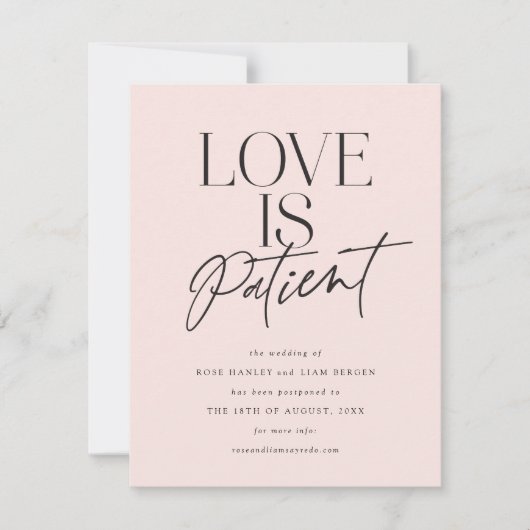 Save The Date L'amour du script de vidage est patient Modifier l (Devant)