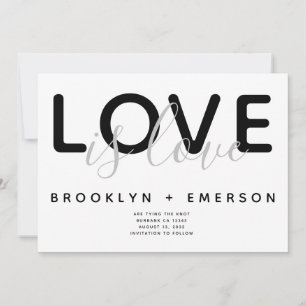 Save The Date L'amour est amour Mariage gay Enregistrer la date