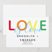 Save The Date L'amour est l'amour Mariage gay (Devant / Derrière)