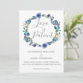 Save The Date L'amour est Mariage patient Date Changer Violet Fl (Debout devant)