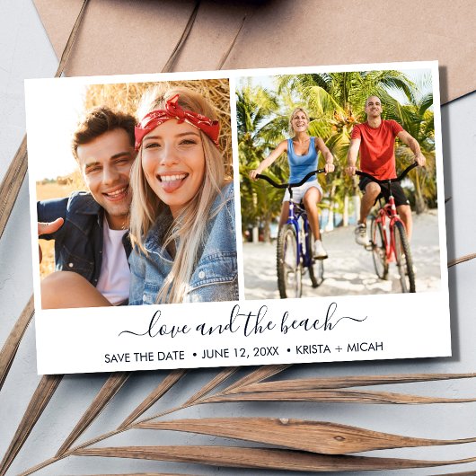 Save The Date L'amour et la plage Deux Mariage photo