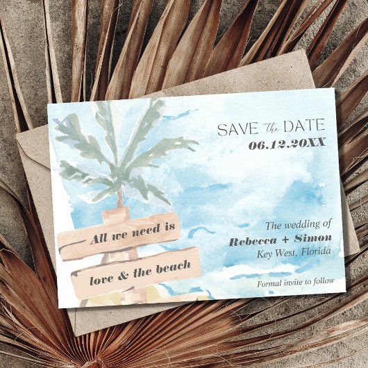 Save The Date L'amour et le Mariage de la plage