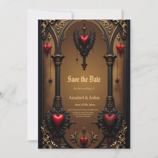 Save The Date L'amour éternel dans l'ombre de l'obscurité gothiq (Devant)