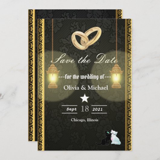 Save The Date Lampes (Devant / Derrière)