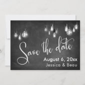 Save The Date Lampes Edison Chalkboard, Enregistrer le script de (Devant)