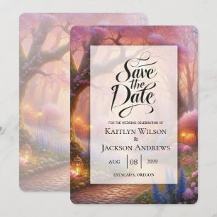 Save The Date Lanterne de mariage pour allée de jardin pastel ro