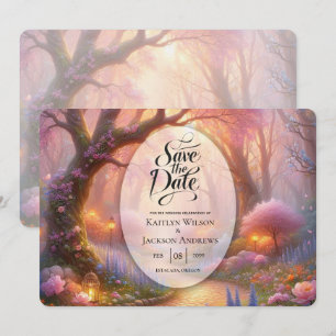 Save The Date Lanterne de mariage pour allée de jardin pastel ro