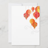 Save The Date Lanternes à pendage rouge Mariage de luxe Enregist (Dos)