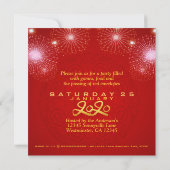 Save The Date Lanternes chinoises Feu d'artifice Rat Année 2020  (Dos)