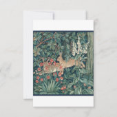 Save The Date Lapin Dans La Forêt - William Morris (Devant)