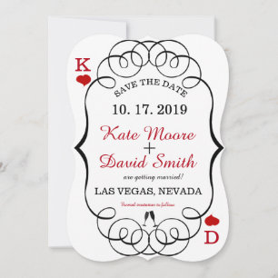 Save The Date Las Vegas Casino Modern Chic Photo ÉCONOMISER LA D