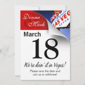 Save The Date Las Vegas Enregistrer la page Calendrier des dates (Devant)