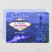 Save The Date Las Vegas Mariage - Enregistrer la date (Devant / Derrière)