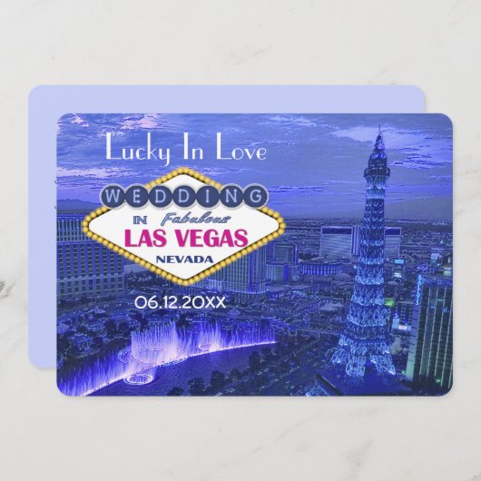Save The Date Las Vegas Mariage - Enregistrer la date (Devant / Derrière)