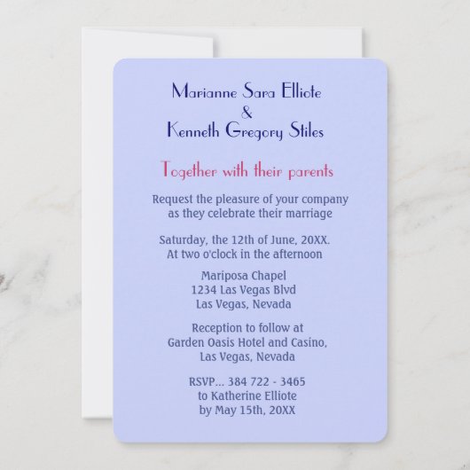 Save The Date Las Vegas Mariage - Enregistrer la date (Dos)