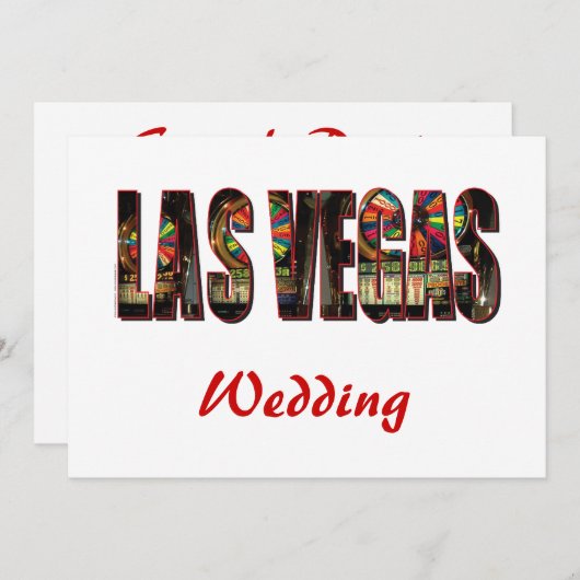 Save The Date Las Vegas Mariage Enregistrer la date (Devant / Derrière)