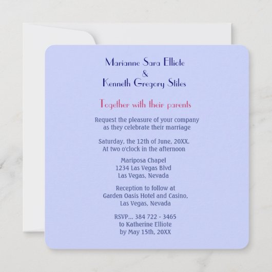 Save The Date Las Vegas Mariage - Enregistrer la date (Dos)