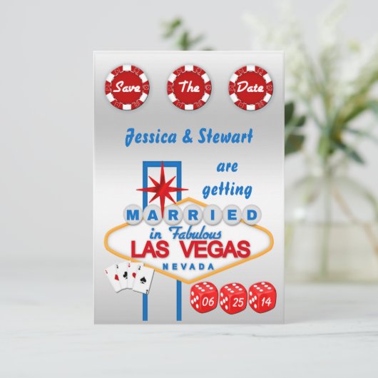 Save The Date Las Vegas Mariage Enregistrer La Date (Debout devant)
