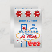 Save The Date Las Vegas Mariage Enregistrer La Date (Devant / Derrière)