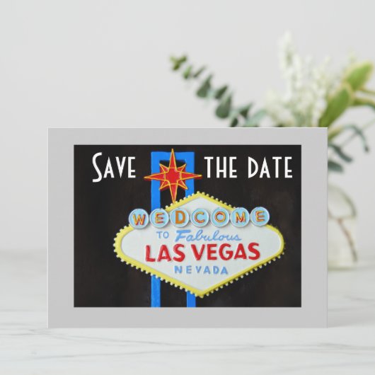 Save The Date Las Vegas Mariage Enregistrer la date (Debout devant)