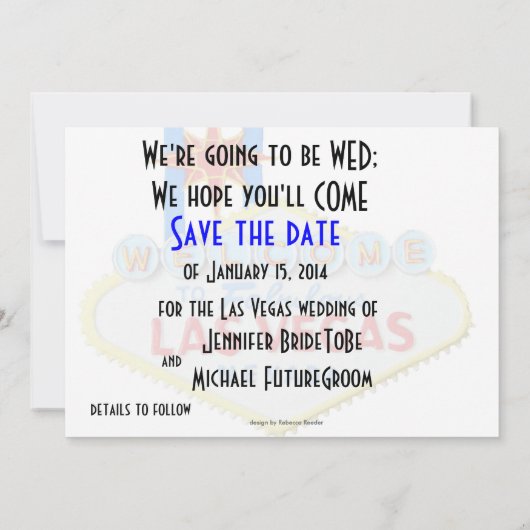 Save The Date Las Vegas Mariage Enregistrer la date (Dos)