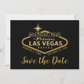 Save The Date Las Vegas Mariage Photo Enregistrer la date Black  (Devant)
